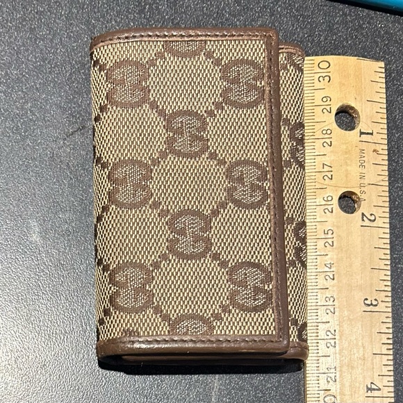 Gucci Handbags - GUCCI Canvas 6 Key Case Brown Leather in great condition alittle rub on edge pic